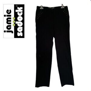 US8🏌️ Jamie Sadock Golf Long Flare Leg Stretchy Pants Color Jet Black